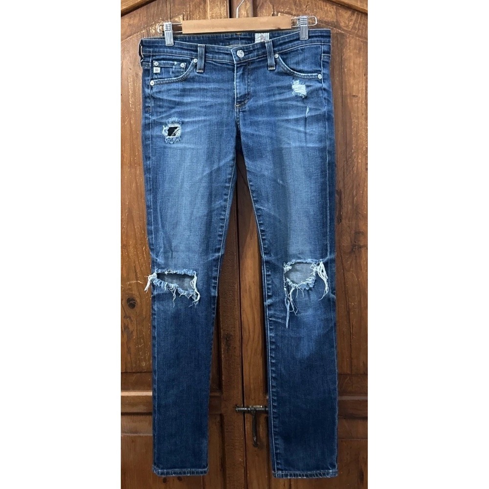 Women's AG Adriano Goldschmied Skinny Ankle Jeans Distressed 28
